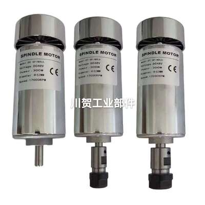 SPINDLE MOTOR直流电机300W 48V高速风冷PCB电主轴电机 12000RPM