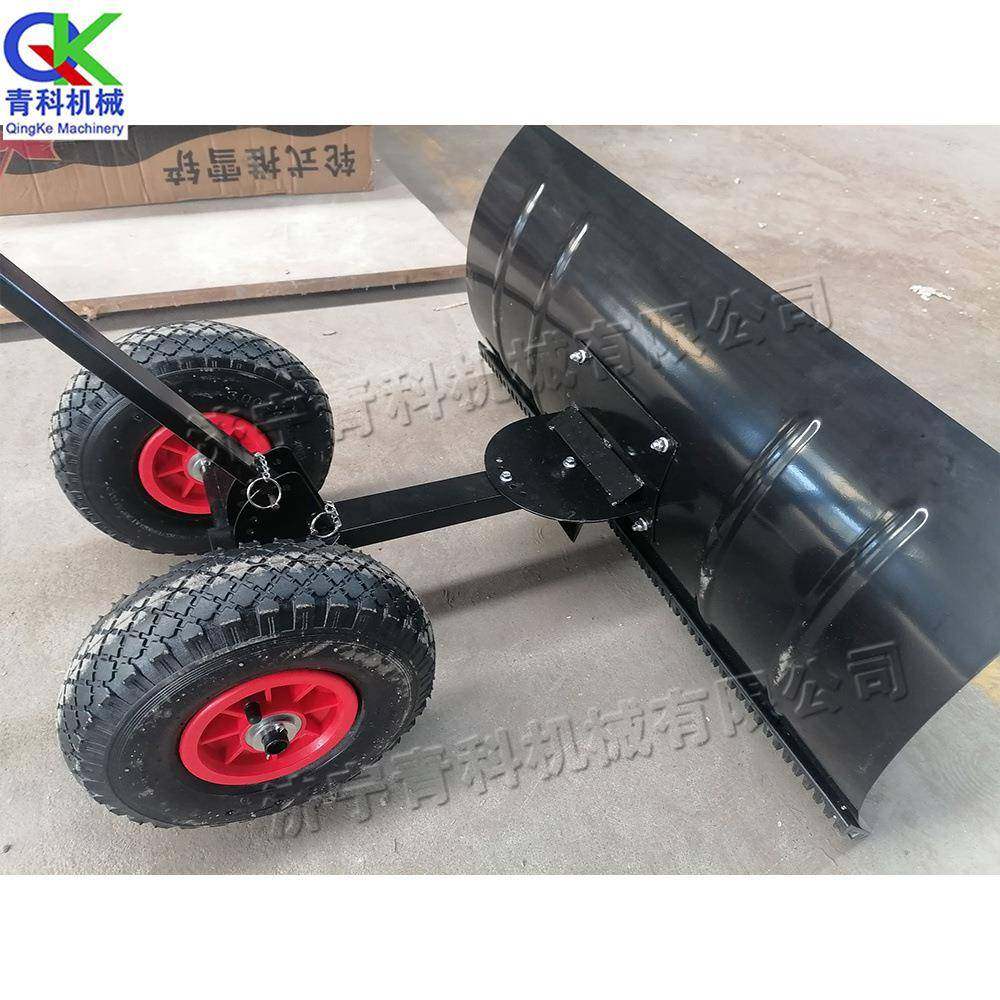 小型加厚轮式推雪铲 冬季便携手推式铲雪锹 户外市政道路清雪铲