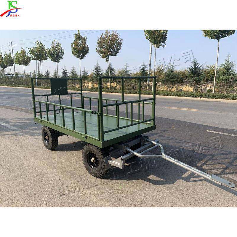 后置式平板拖车 可移动港口物流园运输车 建筑工地水泥砂浆运输车