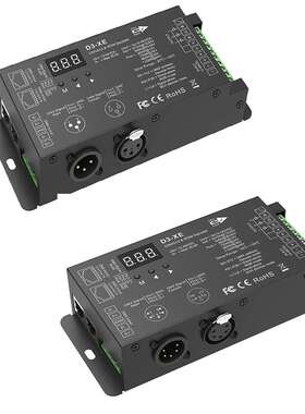 D3-XE 3/5针 3通道恒压DMX512/RDM解码器 12-48V10A PWM频率可选