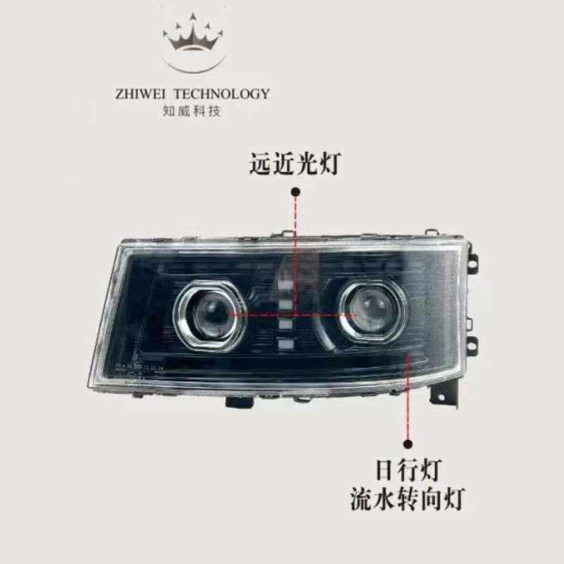 适用德龙f3000新m3000主大灯豪卡h7斯太尔led前大灯总成改装配件
