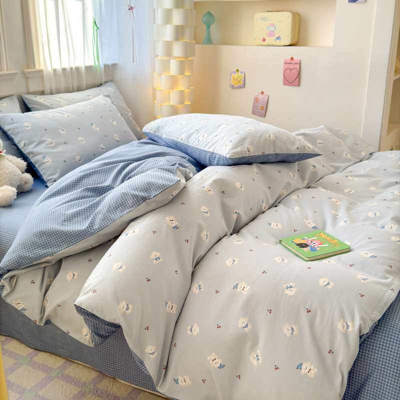 2026春夏全棉斜纹13372小清新简约被套单品枕套