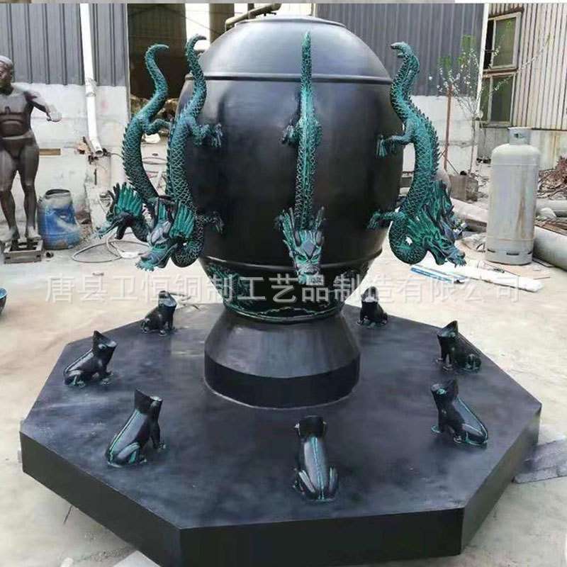 纯铜地动仪浑天仪雕塑铸铜铸铁镂空装饰校园古代四大发明景观雕塑