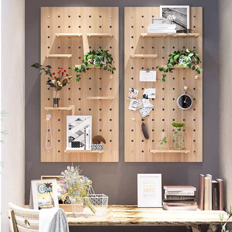 实木洞洞板定 制入户玄关墙上置物架阳台书房隔板收纳架挂板展示,鲜花速递/花卉仿真/绿植园艺,割草机/草坪机,淘宝优惠券,粉丝福利购,淘宝优惠卷