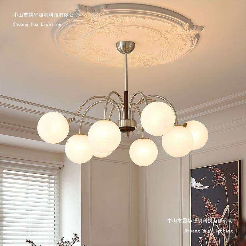 客厅吊灯法式中古风2025新款胡桃木色大厅主灯复古美式主卧室灯具,鲜花速递/花卉仿真/绿植园艺,割草机/草坪机,淘宝优惠券,粉丝福利购,淘宝优惠卷