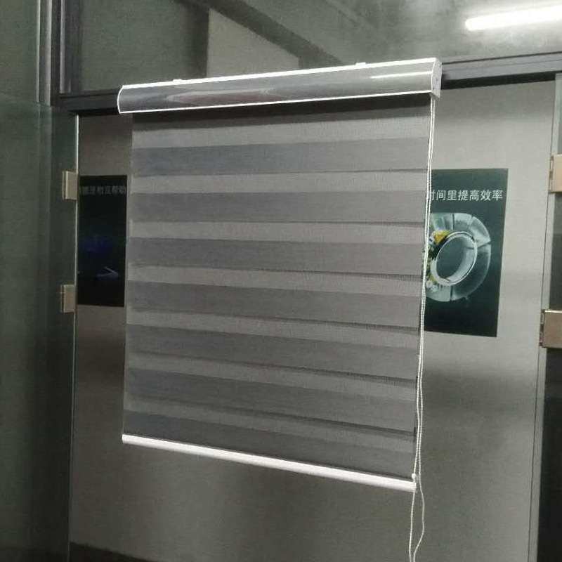 黑灰色柔纱帘 韩式柔纱帘 双层卷帘办公室家居厨房卫生间窗帘