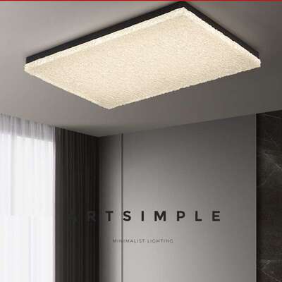 全铜意式极简客厅灯吸顶灯现代简约轻奢长方形全光谱护眼客厅主灯