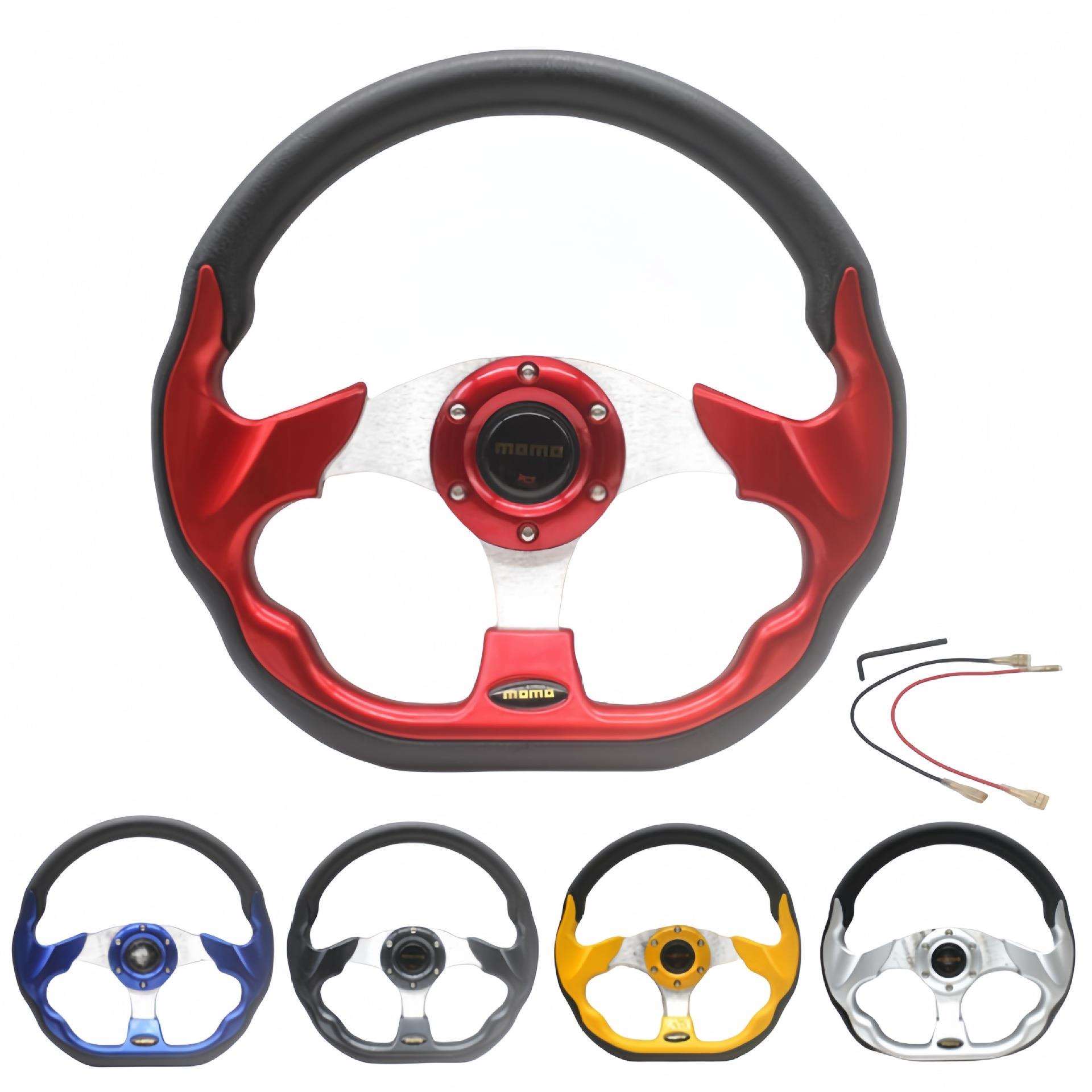 跨境热卖 PU汽车转向盘 方向盘520多色赛车改装方向盘 罗技卡丁车