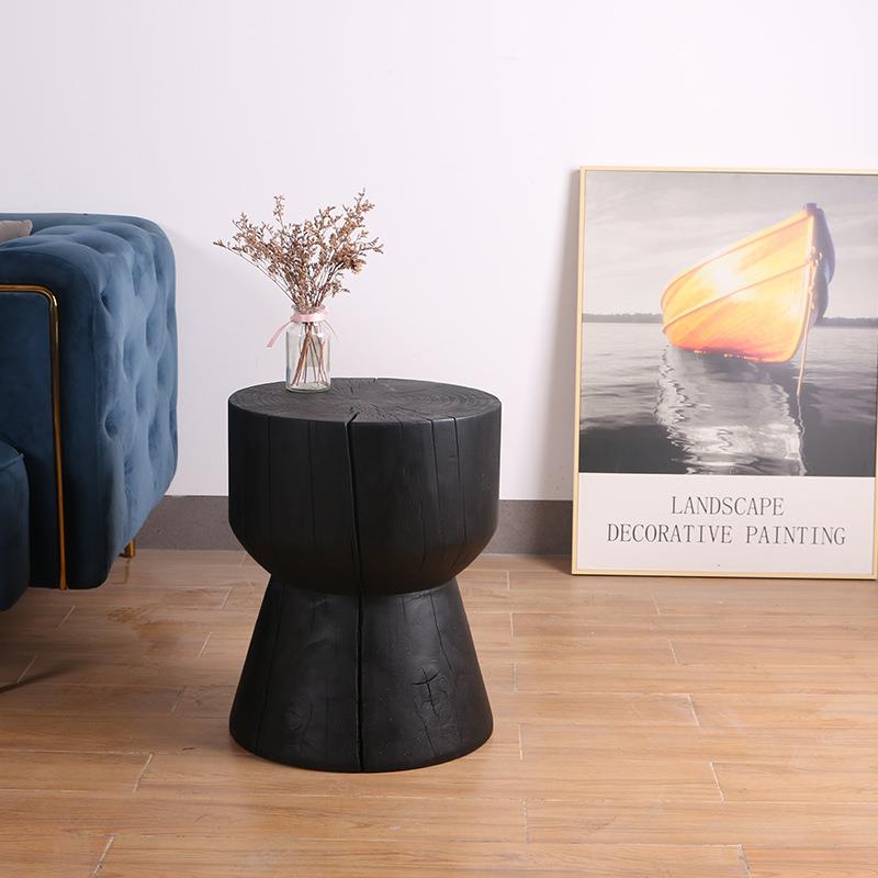 诧寂风实木木墩根雕凳子底座木墩凳木桩边几茶几树墩摆件家用坐凳