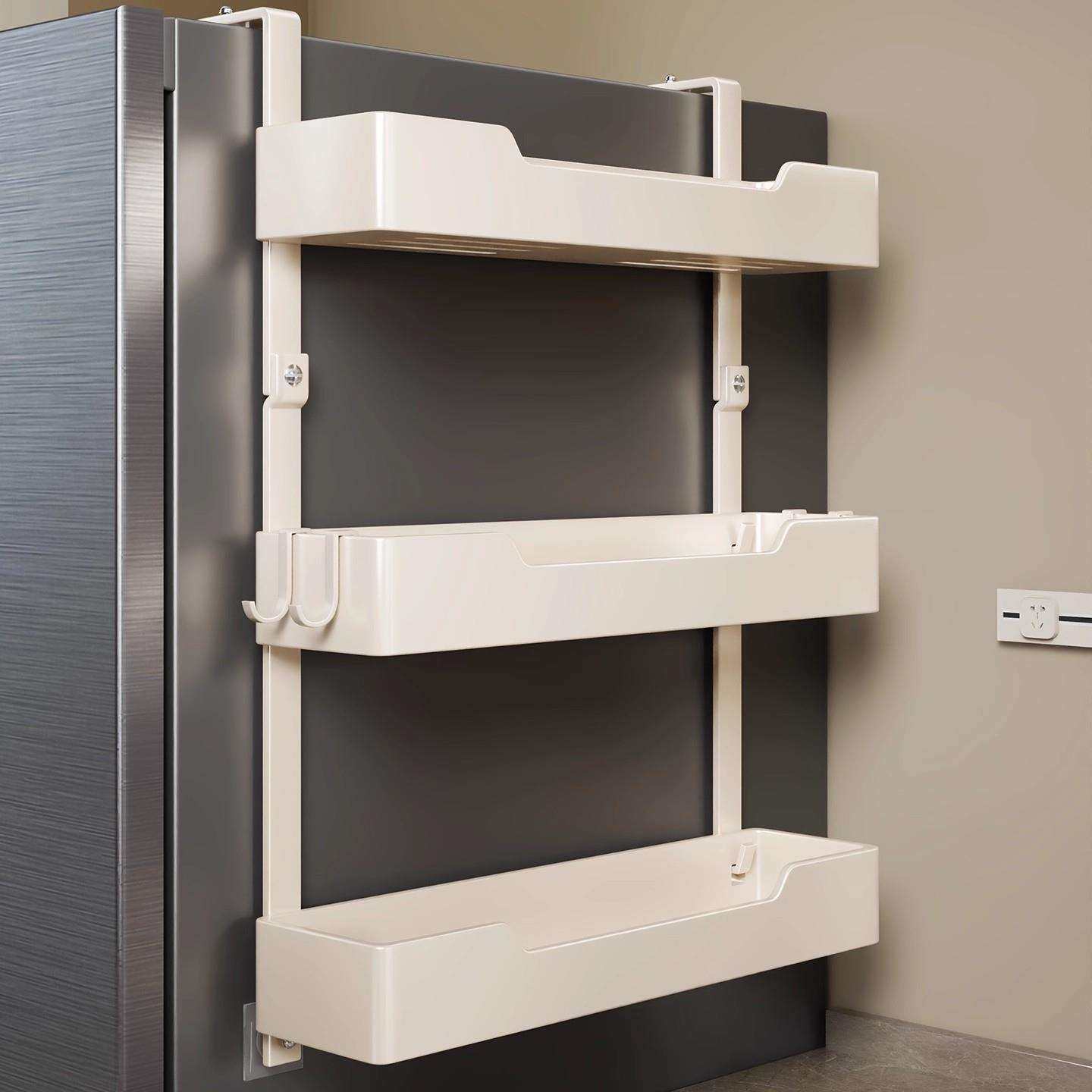 冰箱侧收纳置物架厨房多功能整理神器壁挂式侧边调味料保鲜膜收纳,收纳整理,书桌收纳置物架,淘宝优惠券,粉丝福利购,淘宝优惠卷