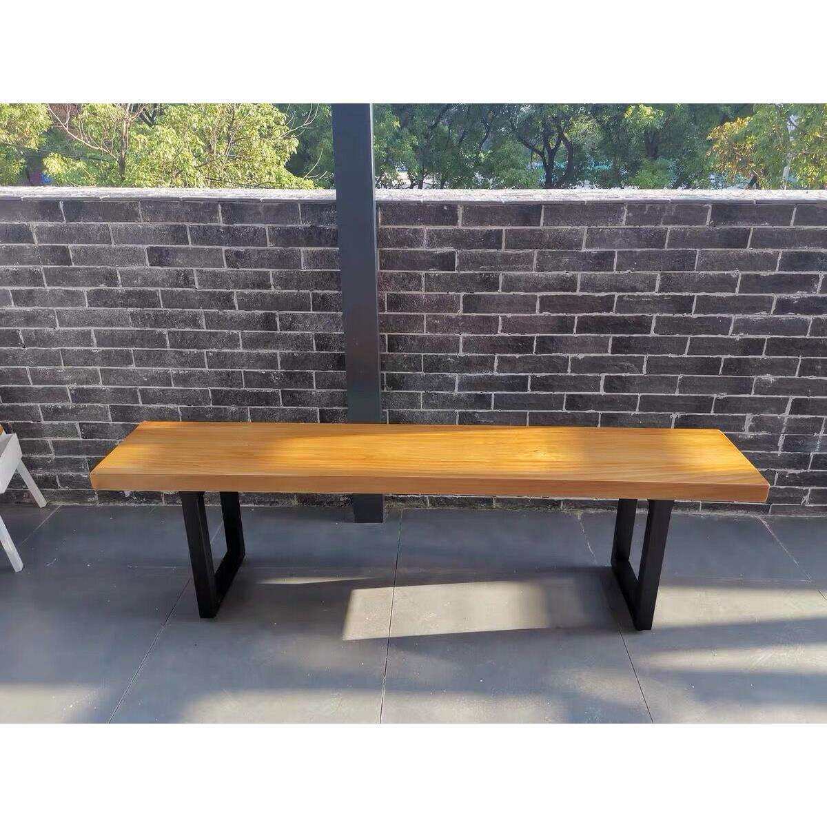 简约现代成人长凳椅子木质加厚办公椅实木长条凳子餐厅餐椅休息凳