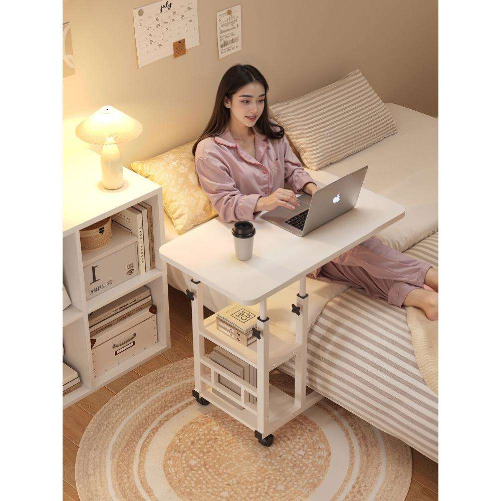 床边桌可移动升降电脑桌学生简易书桌卧室家用床上学习桌子办公桌