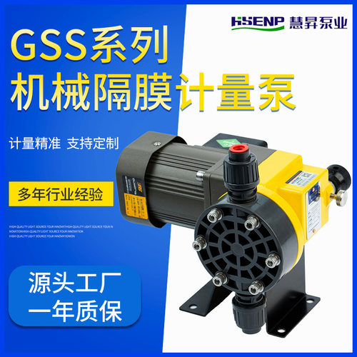 浙江慧昇泵业GSS系列机械隔膜计量泵精准投加PVC25WPAC/PAM