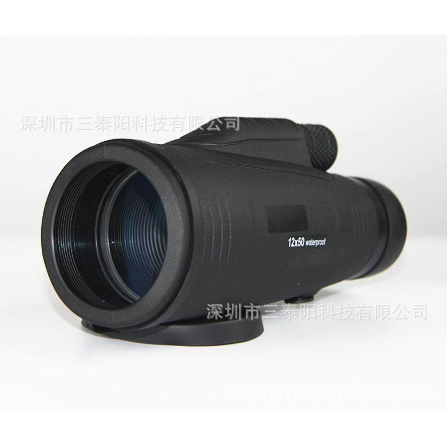 高清单筒望远镜12*50单筒户外望远镜手带防抖FC镀膜单筒新款充氮