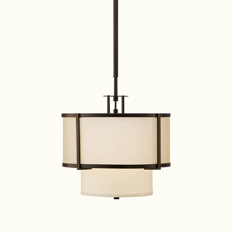 新中式吊灯现代客厅灯具仿古圆形中式餐厅别墅吊灯茶楼铁艺简约灯