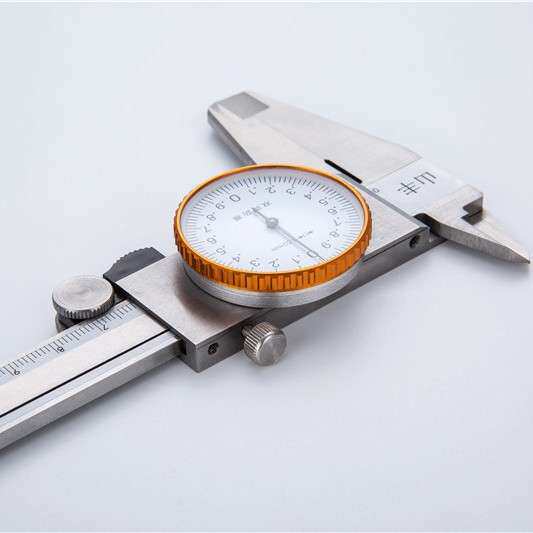 山丰不锈钢双向防震带表卡尺0-150/200/300带表游标精密测量工具