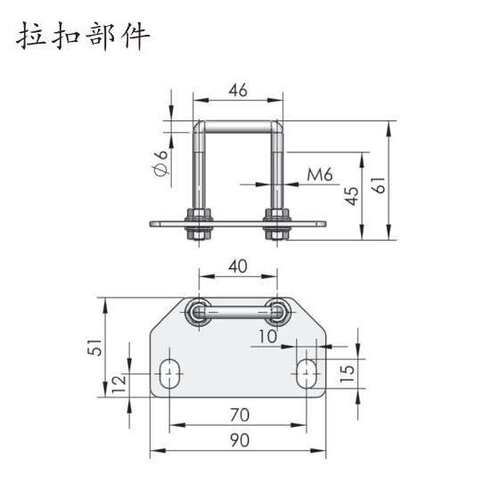 MS866-5平面锁工具箱锁拉动式平面锁工程机械车厢面板锁