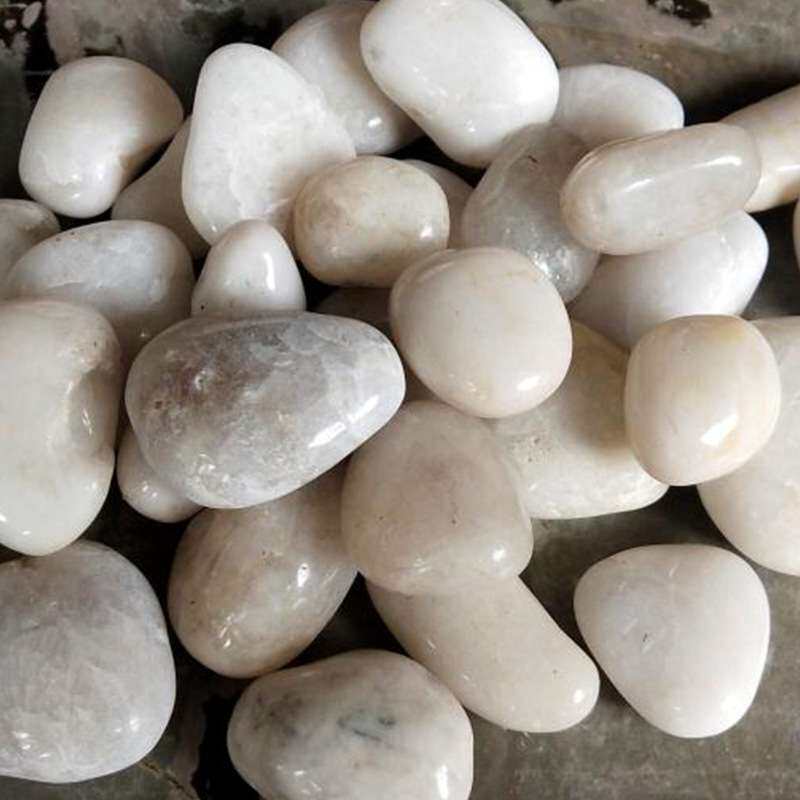 厂家 精品白雨花石 白色精品 鹅卵石水池装饰鱼缸造景园林美化