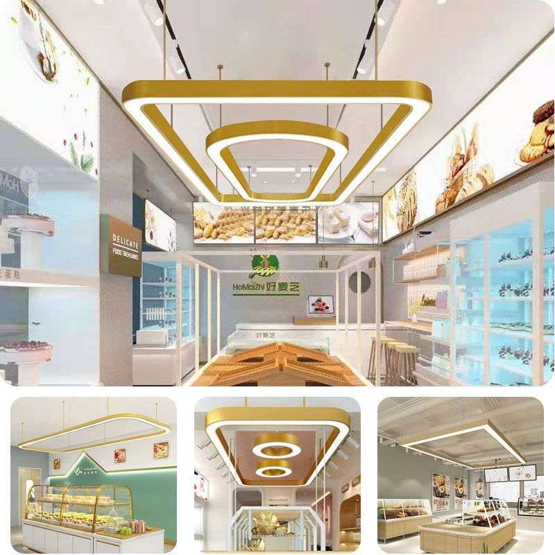 蛋糕店造型灯烘焙室蜡烛专用led办公商场餐厅店铺长方形灯具