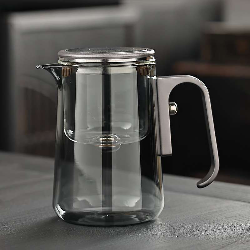 磁吸飘逸杯泡茶壶无杆一键下水办公茶具茶水分离杯家用冲茶1000ML