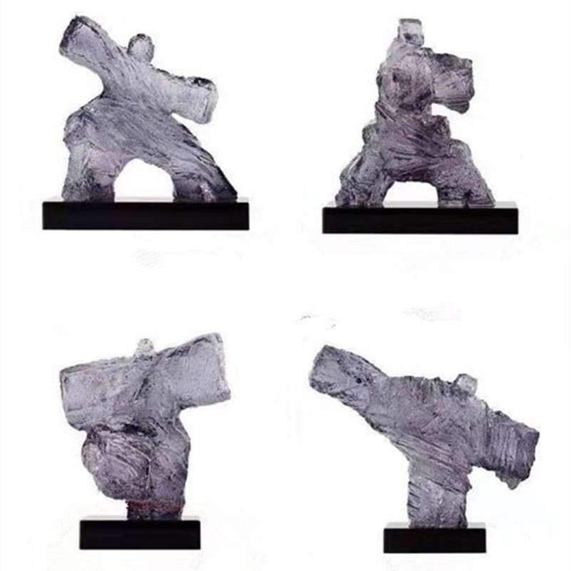 新中式样板房软装玄关摆件博古架装饰树脂家居工艺品展厅人物雕塑