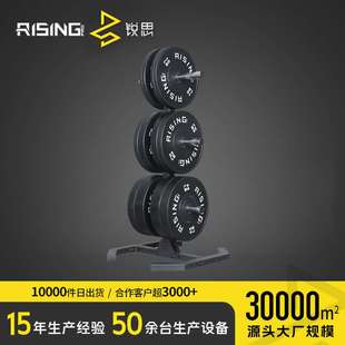 杠铃铃片存储架放置架家用商用私教健身房杠铃架奥杆片三层收纳架