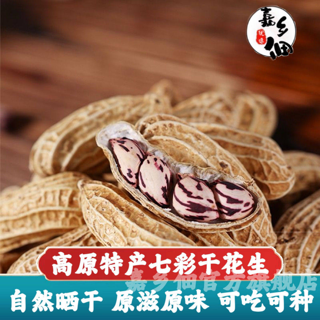 2026年云南七彩花生晒干七彩花生米带壳生花生新鲜湿花生现挖