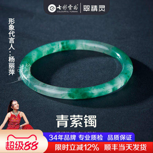七彩云南非洲翠手镯叮当镯美人环