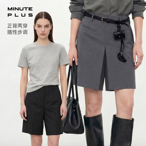 MinutePlus西装中裤女士五分裤
