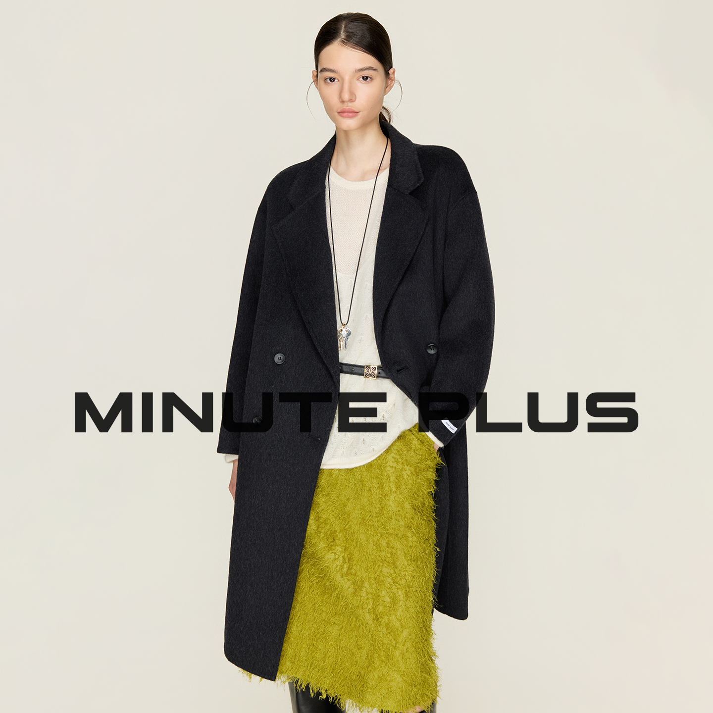 双排扣毛呢大衣中长款双色可选MP58WC18