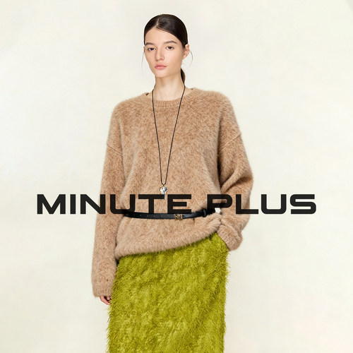 MINUTEPLUS杂花拉绒羊毛衫