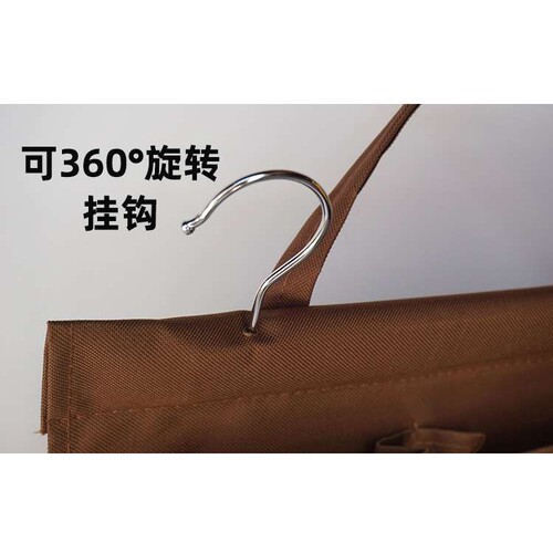 酒店客房工作车抹布袋挂钩五色抹布袋六格毛巾收纳分类布草车布袋