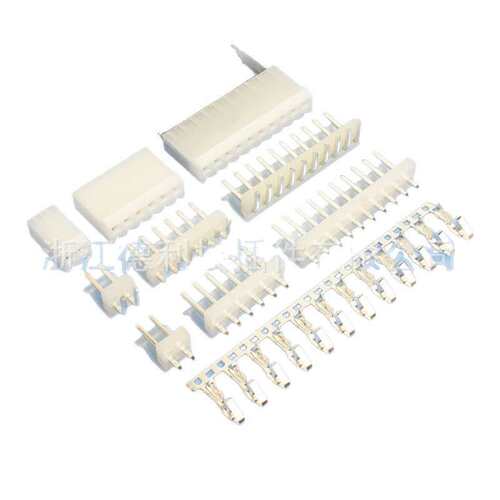 德利5.08mm电子汽车连接器针座条形连接器 接插件 直针+胶壳+端子