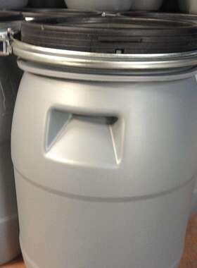 30L塑料桶灰色桶化工桶圆桶水桶30KG法兰桶抱箍桶油桶