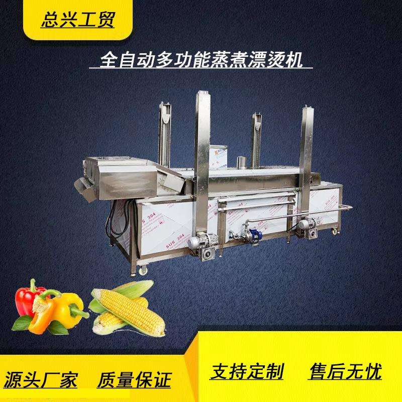 供应竹笋全自动蒸煮漂烫机 土豆粉杀青冷却线 多功能辣椒漂烫机