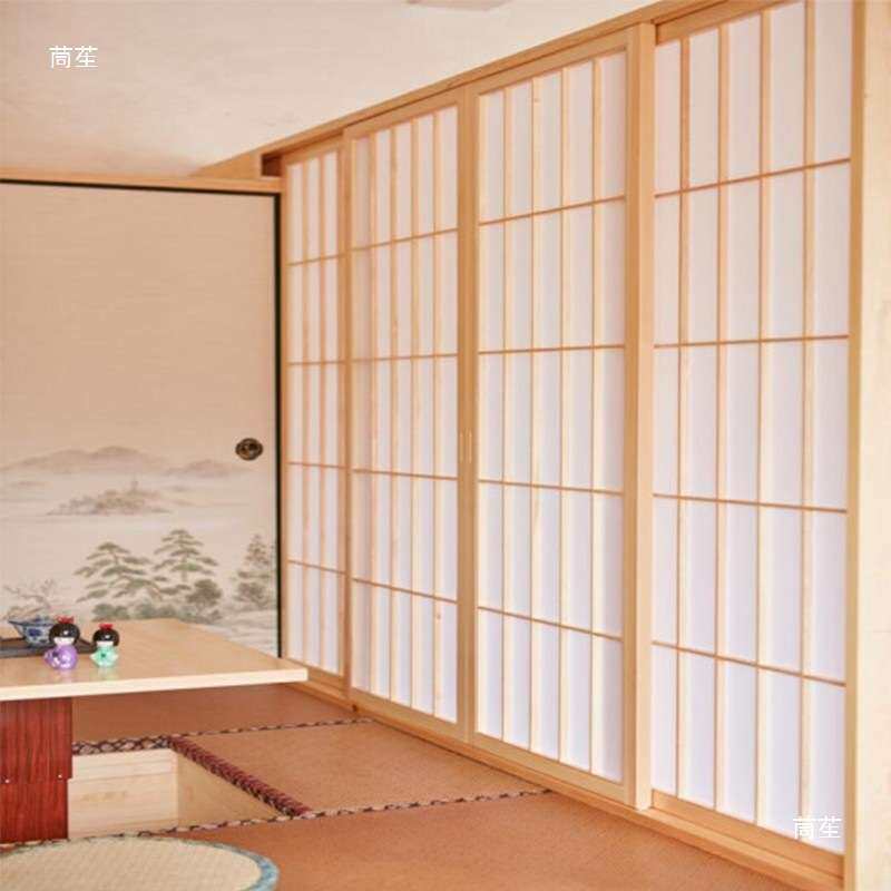 日式格子门推拉门移门榻榻米隔断门实木隔栅樟子门和室格栅门