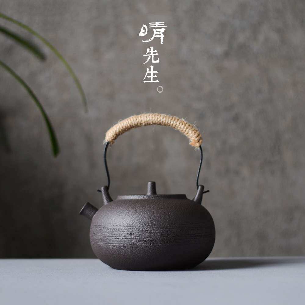 家用陶瓷茶具泡茶烧水壶茶壶陶壶圆形电陶炉煮茶炉小茶炉1000毫升