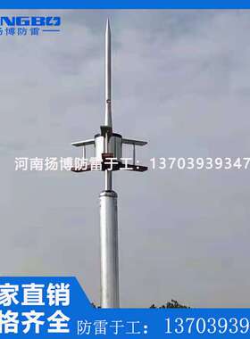 PDC3.3避雷针+支撑杆提前放电避雷针 工业建筑物防雷接闪器
