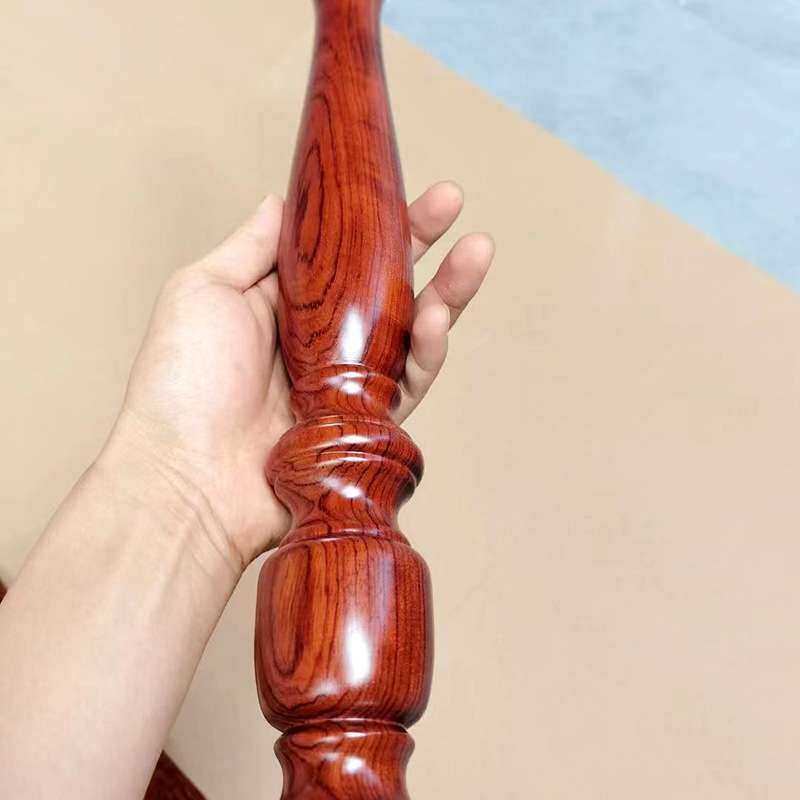 简约高档黑胡桃巴花楼梯立柱实木楼梯配件家用雕花立柱围栏立柱