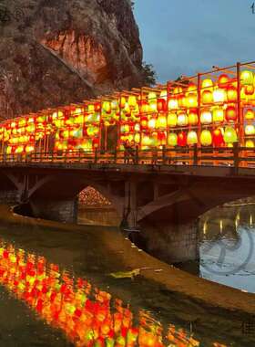 门头黄色游园竹市集新年摊位竹招牌架子竹竹竿商场框架国风竹会展