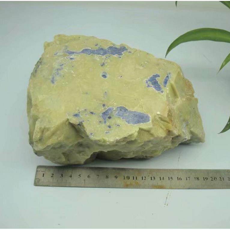 66号青田石蓝带蓝花冻原石石料4.4公斤摆件假山料金石篆刻寿山石