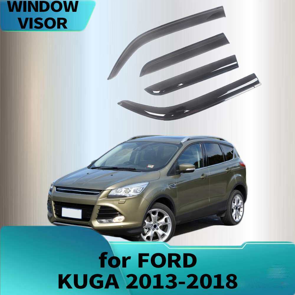 适用福特FORD KUGA 2013-2018晴雨挡侧窗导流板雨眉加厚注塑透光