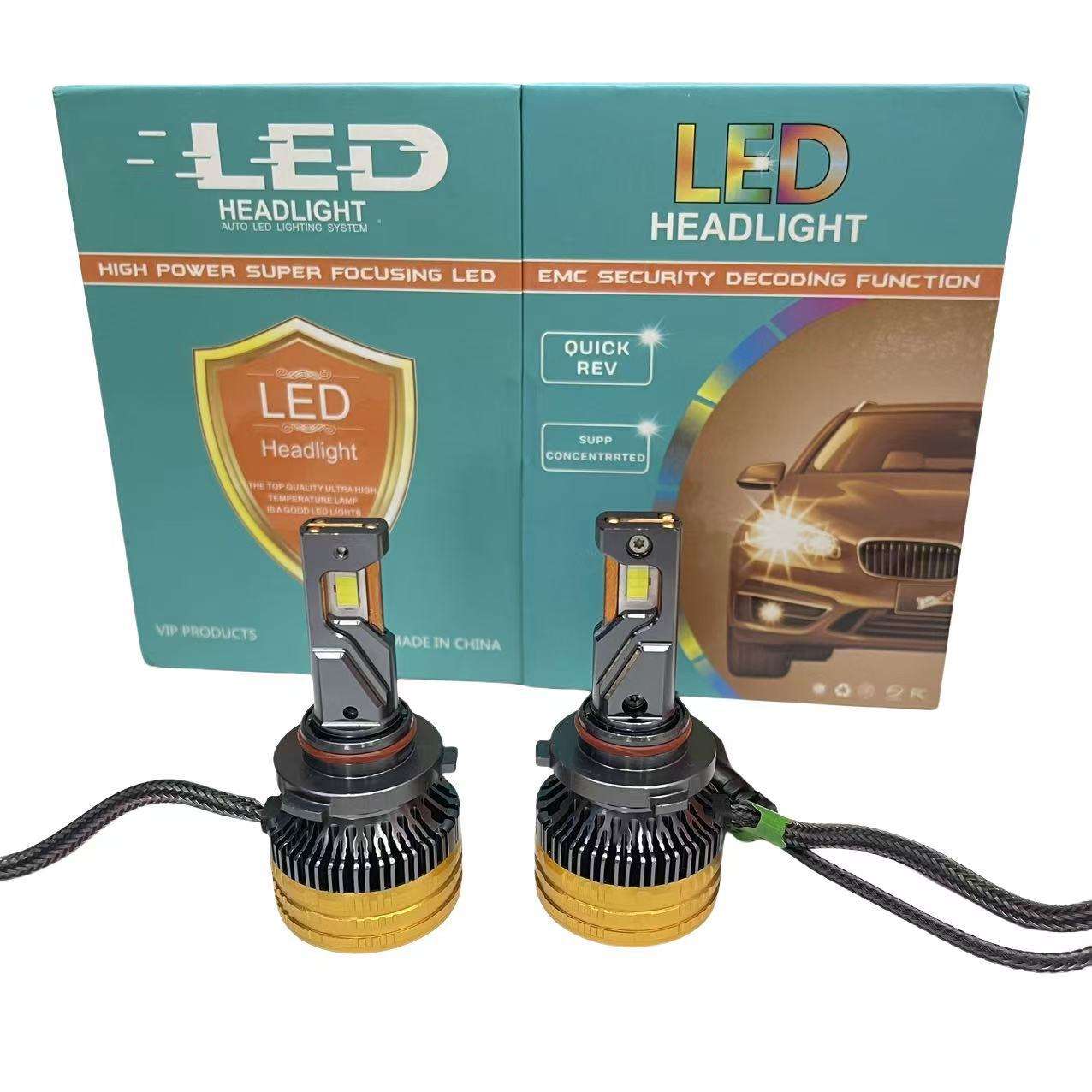 汽车LED大灯高亮100W大功率灯H1H4H7H11外贸款印度灯9005头灯