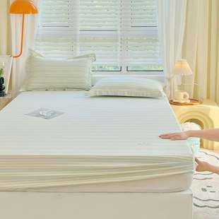 原棉印花老粗布单床笠全棉席梦思床垫保护套纯棉单床罩三件套