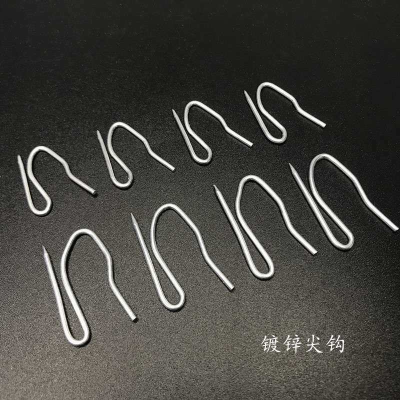 窗帘挂钩大小S尖钩滑轨钩子韩式褶皱穿钩电镀布带钩布叉汽车帘钩