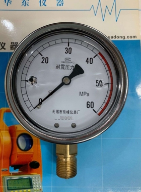 无锡珠峰耐震压力表YN100 1 1.6 2.5 4 6 10 16 25 40 60 100MPA