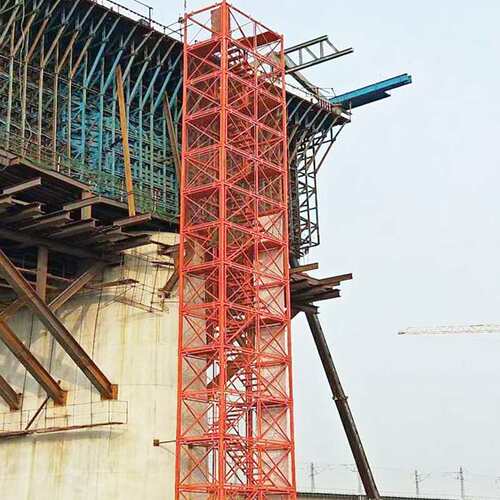 墩柱平台 盖梁平台安全梯笼 爬梯 桥梁施工 基坑马道建筑器材