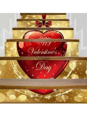 SLT013圣诞节爱心3D楼梯贴可移水防时尚创意台阶装饰墙贴家居