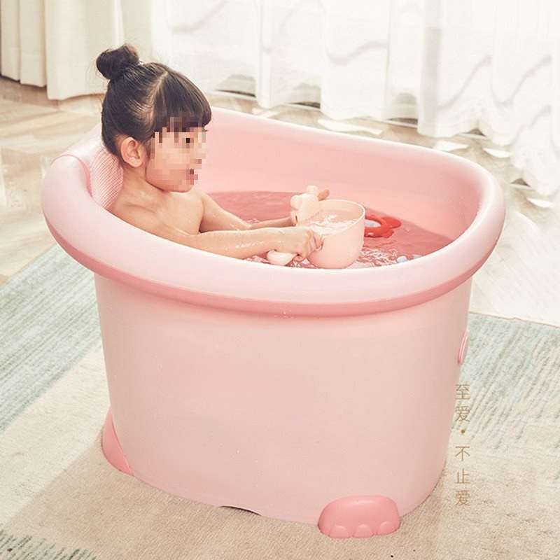 儿童洗澡桶宝宝浴桶加厚婴儿沐浴桶小孩泡澡桶可坐躺澡盆桶