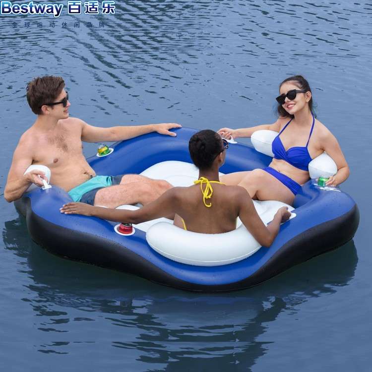 Bestway43111水上浮排浮床海洋乐园躺椅漂浮休息水上浮岛